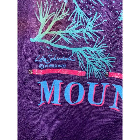 Vintage Mount Rushmore Shirt Firework Purple Graphic Tee 1990s VTG 90s Medium - Picture 6 of 13